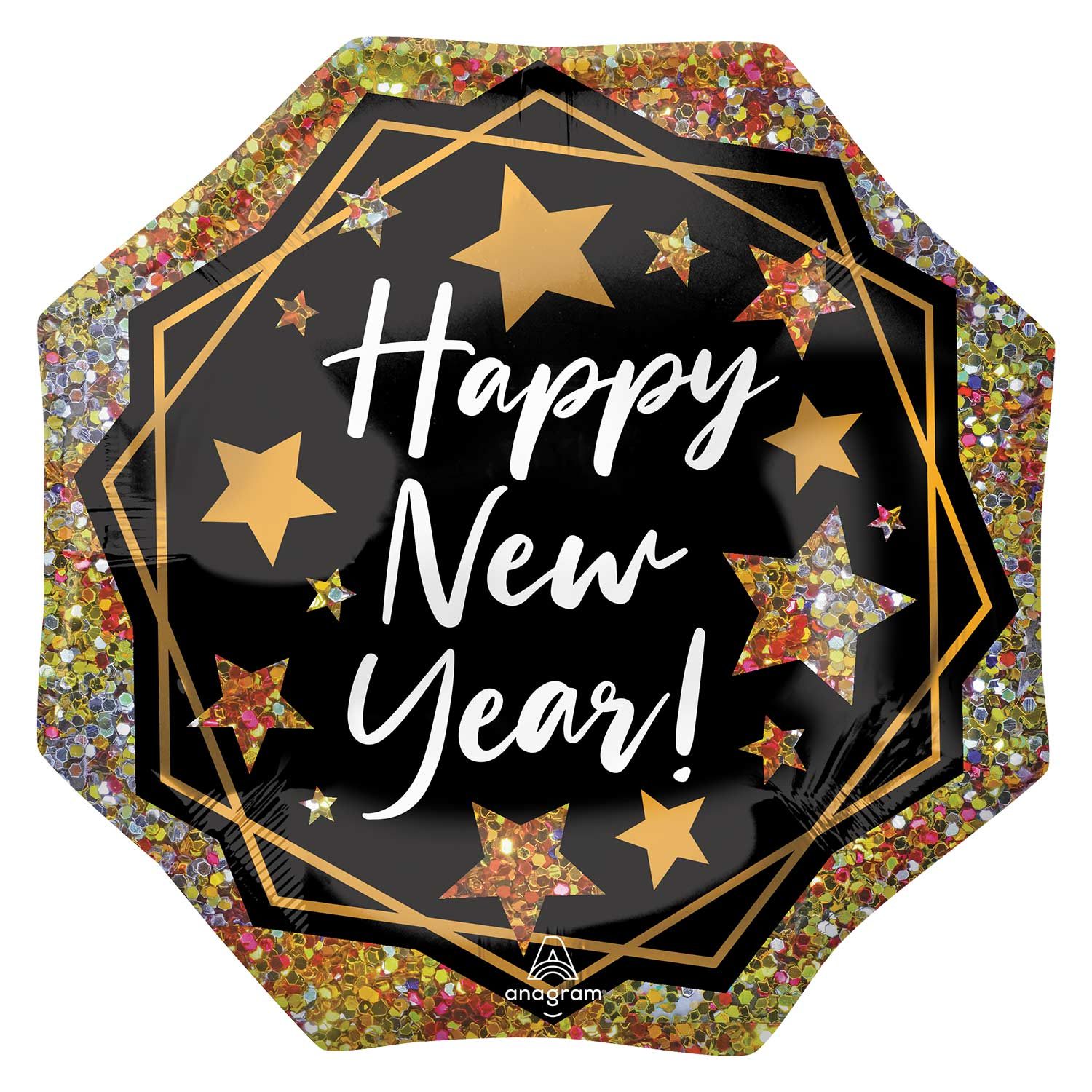 Amscan 22 inch Gold Sparkle New Year Foil Balloon_4336001