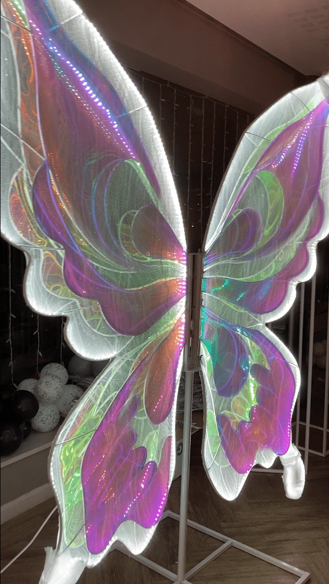 xl cool white light up butterfly wings